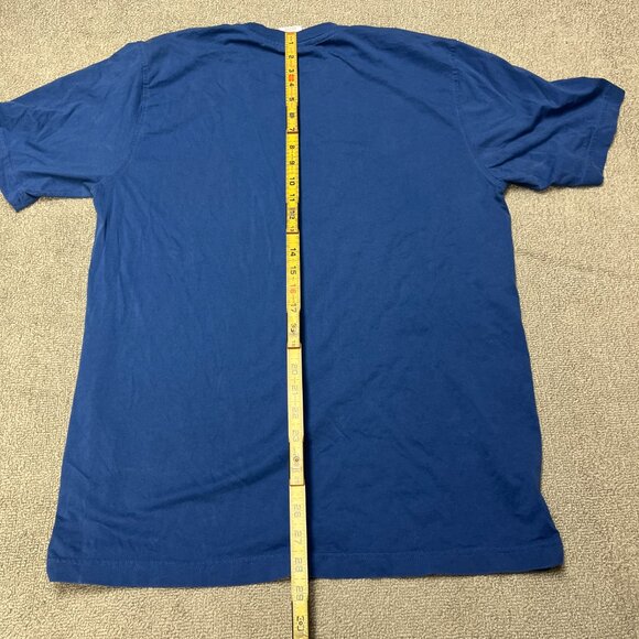 STAINS Brooks Brothers Shirt 346 Mens Large Short Sleeve Blue T-Shirt Logo - Picture 8 of 9